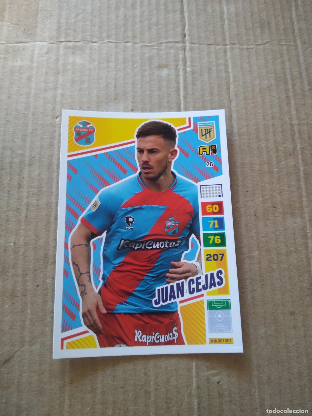 Cromos de F&uacute;tbol: 26 JUAN CEJAS ARSENAL CROMO FUTBOL PANINI ARGENTINO 2023 LIGA ARGENTINA ADRENALYN