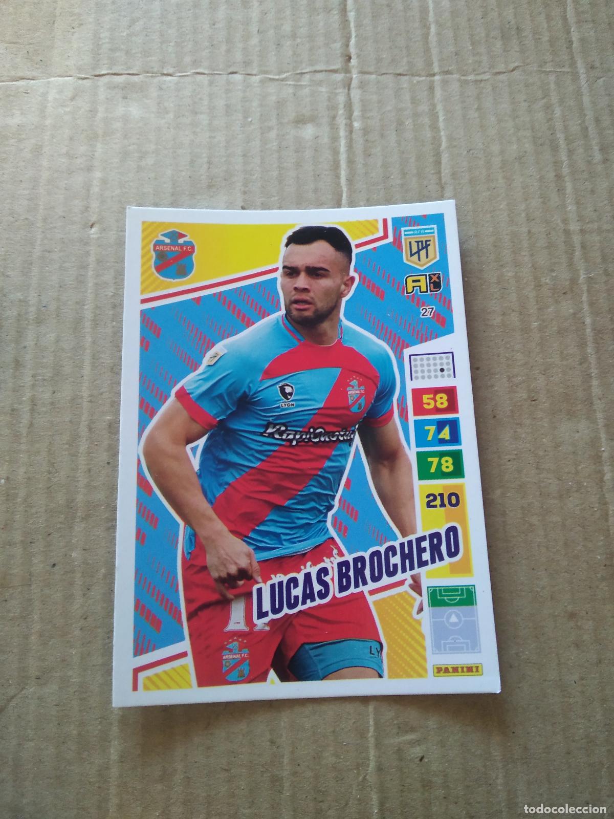 Cromos de F&uacute;tbol: 27 LUCAS BROCHERO ARSENAL CROMO FUTBOL PANINI ARGENTINO 2023 LIGA ARGENTINA ADRENALYN