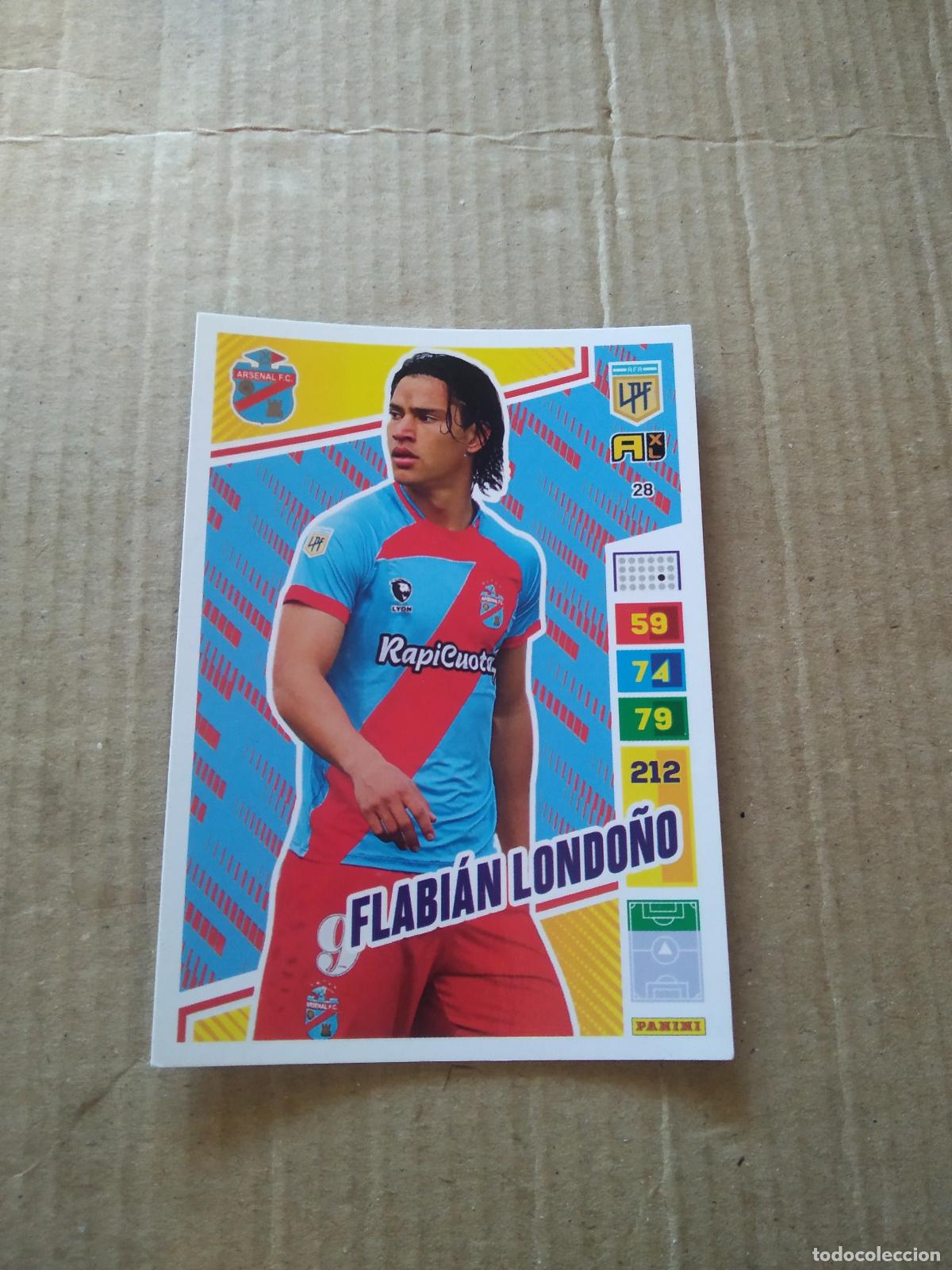 Cromos de F&uacute;tbol: 28 FLABIAN LONDO&Ntilde;O ARSENAL CROMO FUTBOL PANINI ARGENTINO 2023 LIGA ARGENTINA ADRENALYN