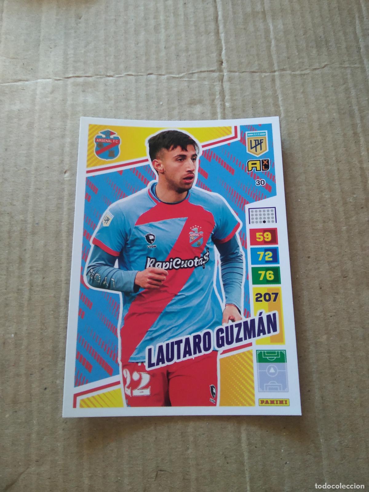 Cromos de F&uacute;tbol: 30 LAUTARO GUZMAN ARSENAL CROMO FUTBOL PANINI ARGENTINO 2023 LIGA ARGENTINA ADRENALYN