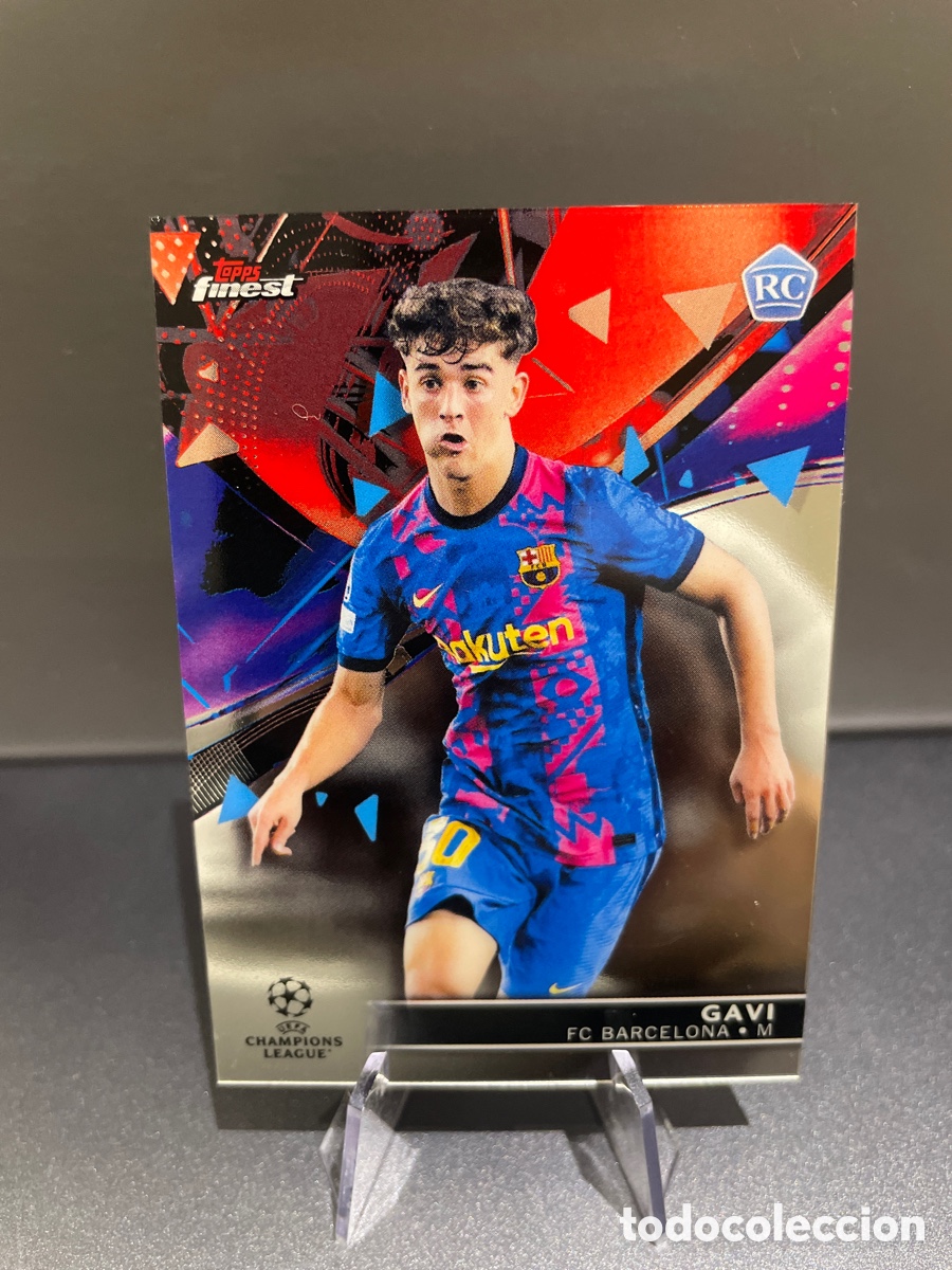 Cromos de F&uacute;tbol: Gavi 51 Rookie Topps Finest 2021-22 FC Barcelona