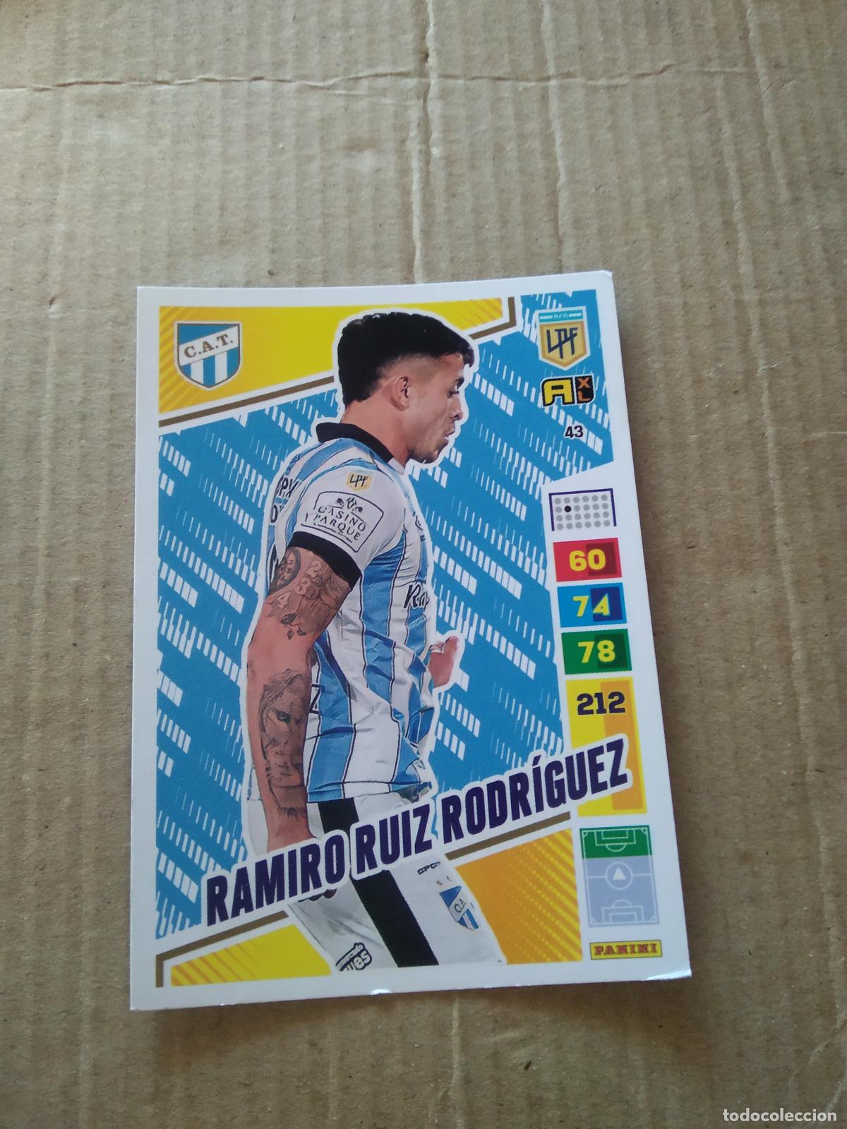 Cromos de F&uacute;tbol: 43 RAMIRO RUIZ RODRIGUEZ ATLETI TUCUMAN CROMO FUTBOL PANINI ARGENTINO 2023 LIGA ARGENTINA ADRENALYN