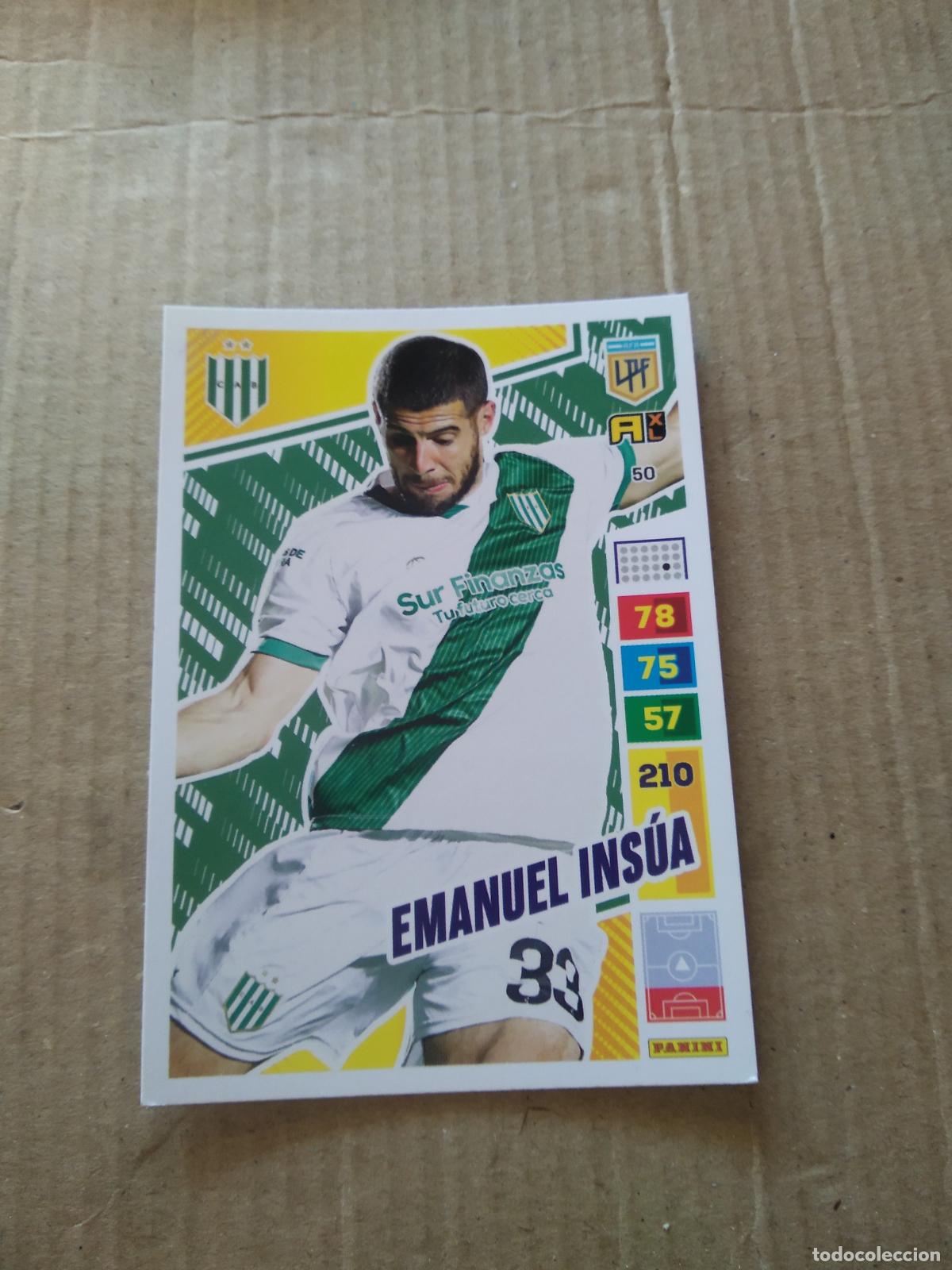Cromos de F&uacute;tbol: 50 EMANUEL INSUA BANFIELD CROMO FUTBOL PANINI ARGENTINO 2023 LIGA ARGENTINA ADRENALYN