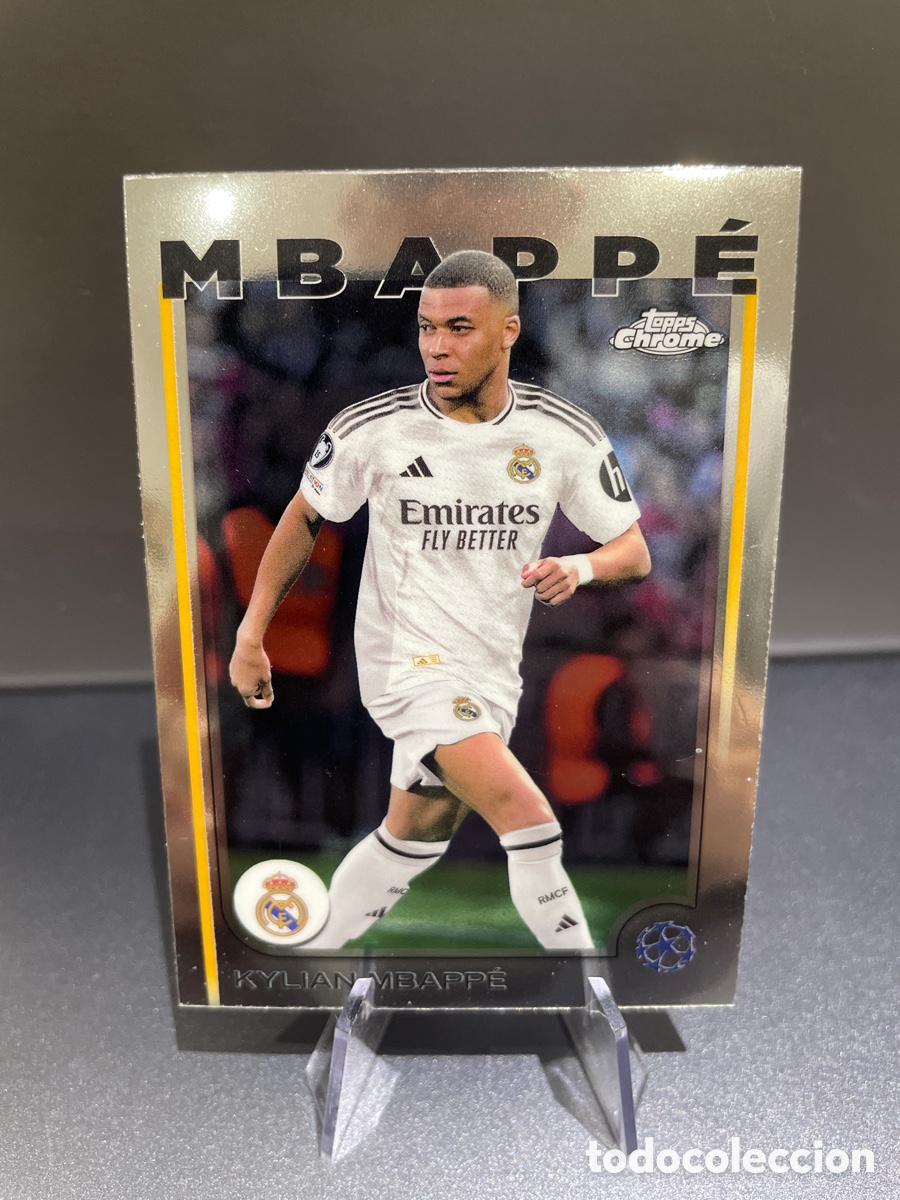 Cromos de F&uacute;tbol: Mbappe 1 Topps Chrome 2024-25 Real Madrid
