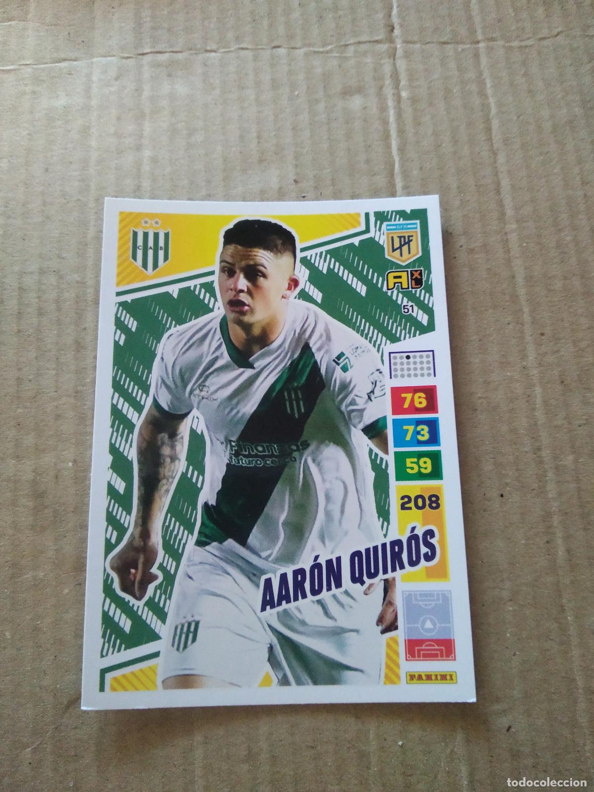 Cromos de F&uacute;tbol: 51 AARON QUIROS BANFIELD CROMO FUTBOL PANINI ARGENTINO 2023 LIGA ARGENTINA ADRENALYN