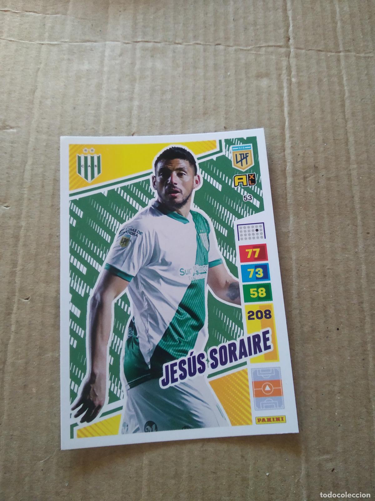 Cromos de F&uacute;tbol: 53 JESUS SORAIRE BANFIELD CROMO FUTBOL PANINI ARGENTINO 2023 LIGA ARGENTINA ADRENALYN