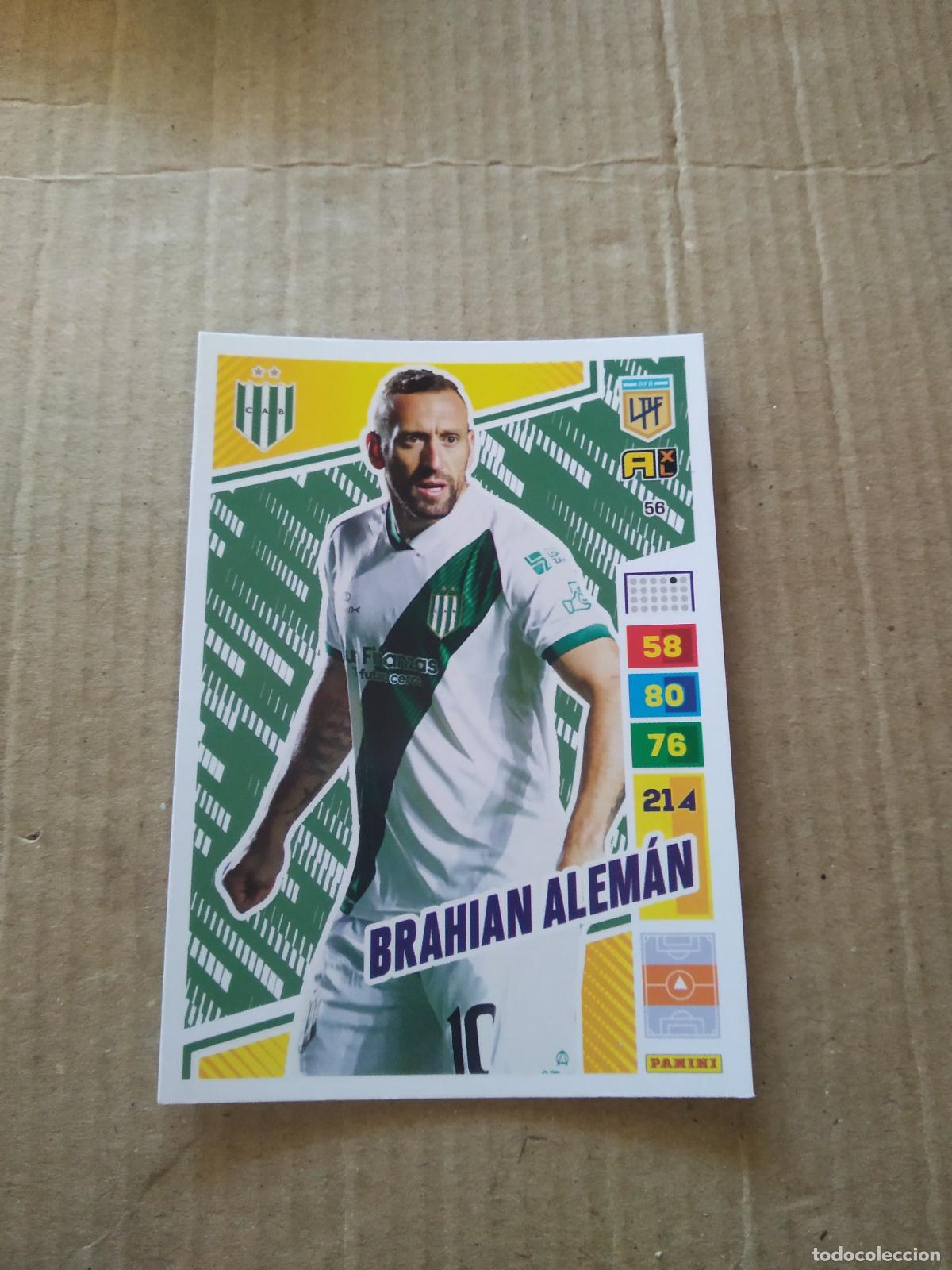 Cromos de F&uacute;tbol: 56 BRAHIAN ALEMAN BANFIELD CROMO FUTBOL PANINI ARGENTINO 2023 LIGA ARGENTINA ADRENALYN