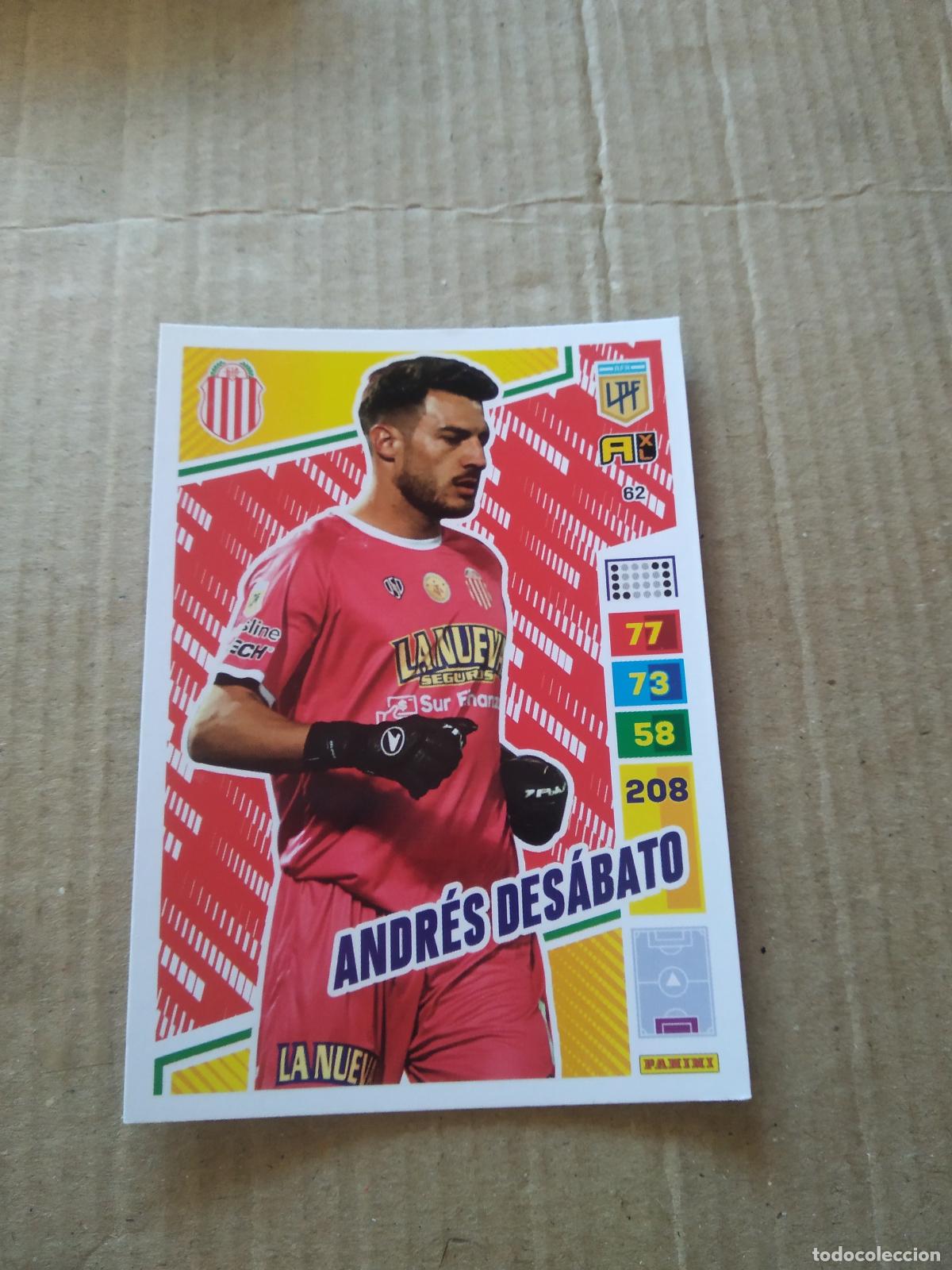 Cromos de F&uacute;tbol: 62 ANDRES DESABATO BARRACAS CENTRAL CROMO FUTBOL PANINI ARGENTINO 2023 LIGA ARGENTINA ADRENALYN