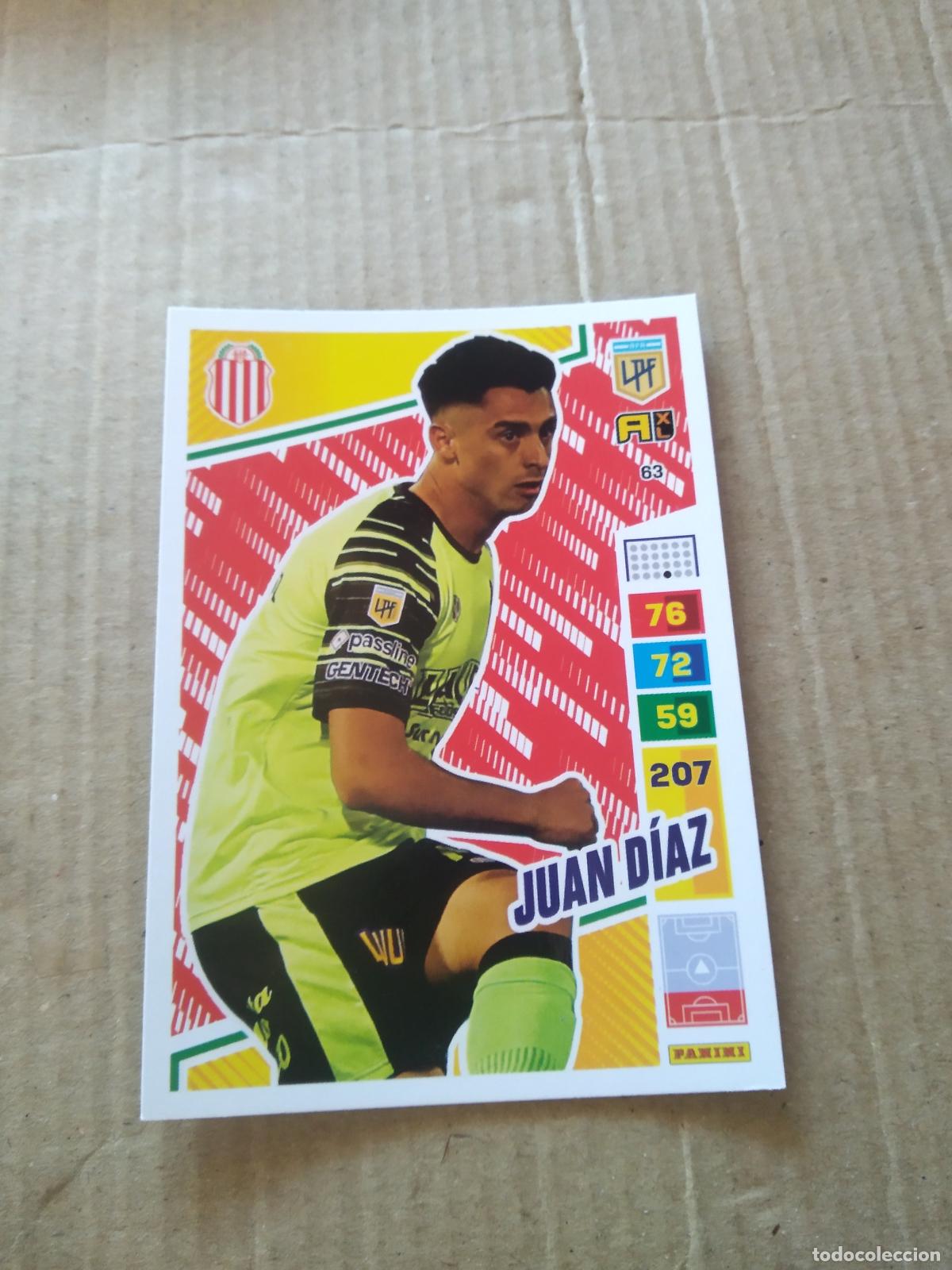 Cromos de F&uacute;tbol: 63 JUAN DIAZ BARRACAS CENTRAL CROMO FUTBOL PANINI ARGENTINO 2023 LIGA ARGENTINA ADRENALYN
