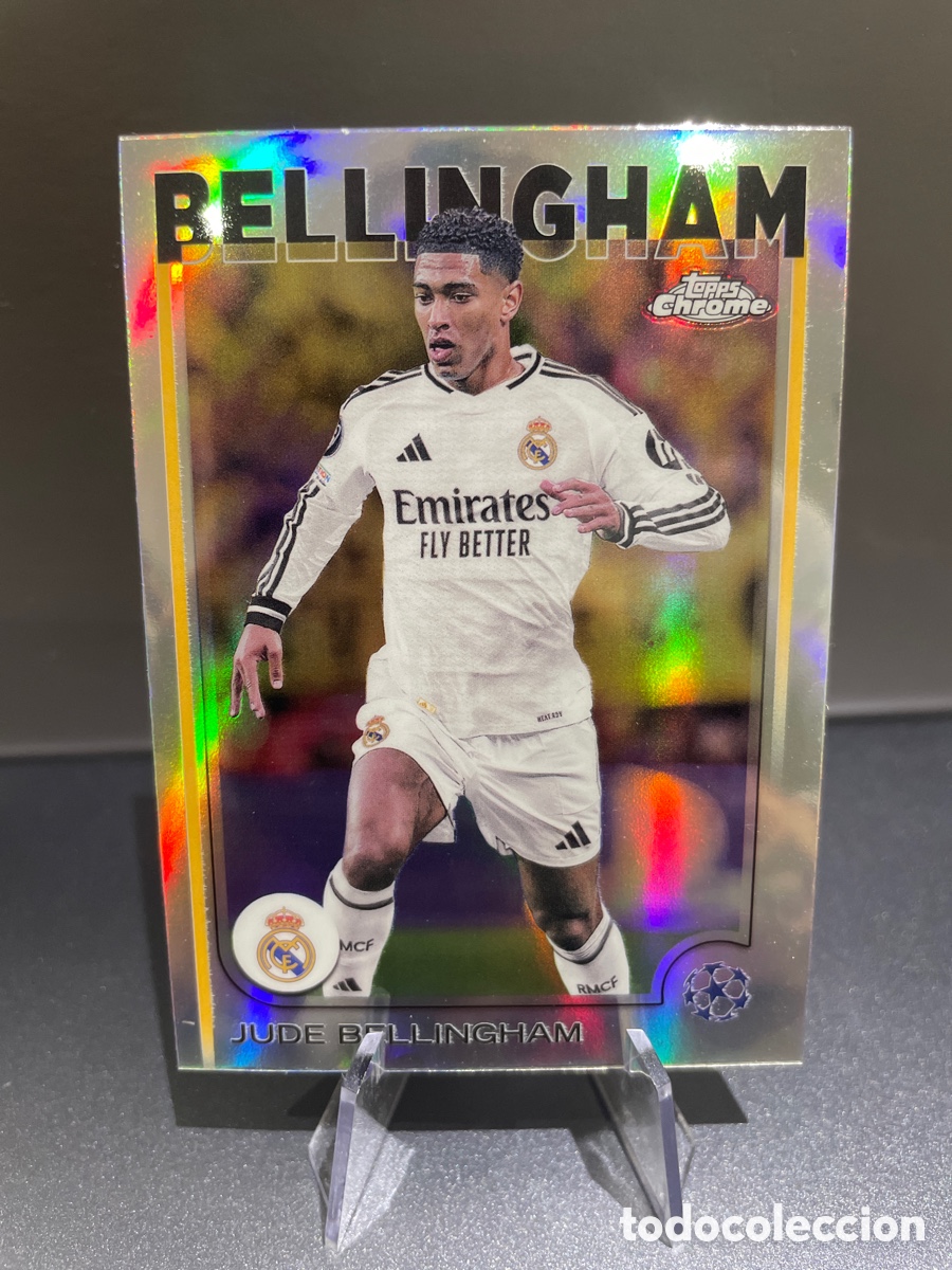 Cromos de F&uacute;tbol: Bellingham 22 Refractor Topps Chrome 2024-25 Real Madrid
