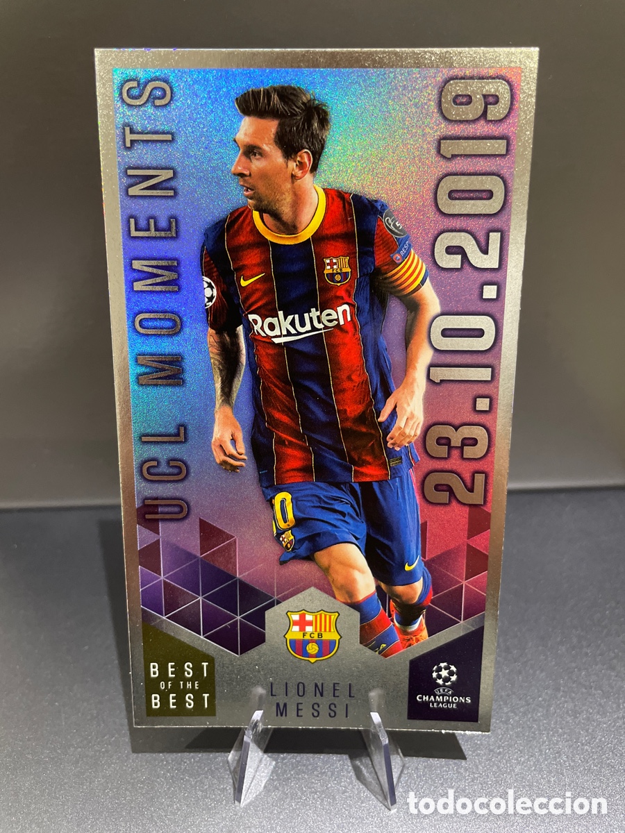 Cromos de F&uacute;tbol: Messi 156 UCL Moments Best of the Best Topps FC Barcelona