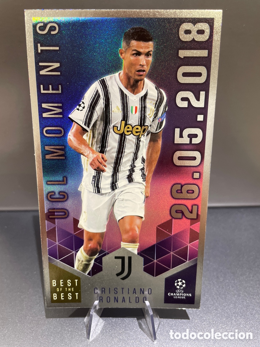 Cromos de F&uacute;tbol: Cristiano Ronaldo 158 UCL Moments Best of the Best UCL 2020-21 Topps Juventus
