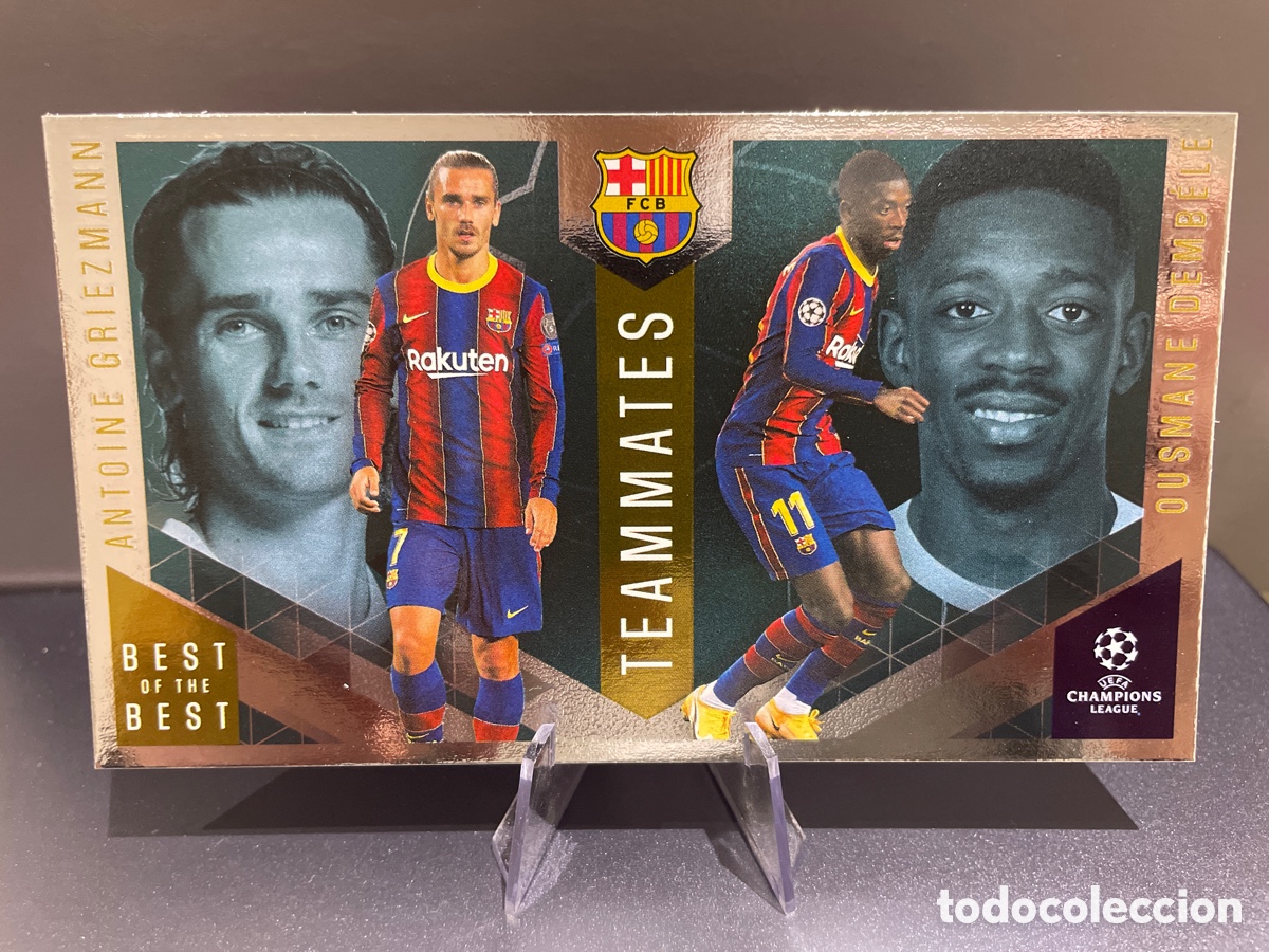 Cromos de F&uacute;tbol: Griezmann Dembele 142 Teammates Best of the Best UCL 2020-21 Topps FC Barcelona