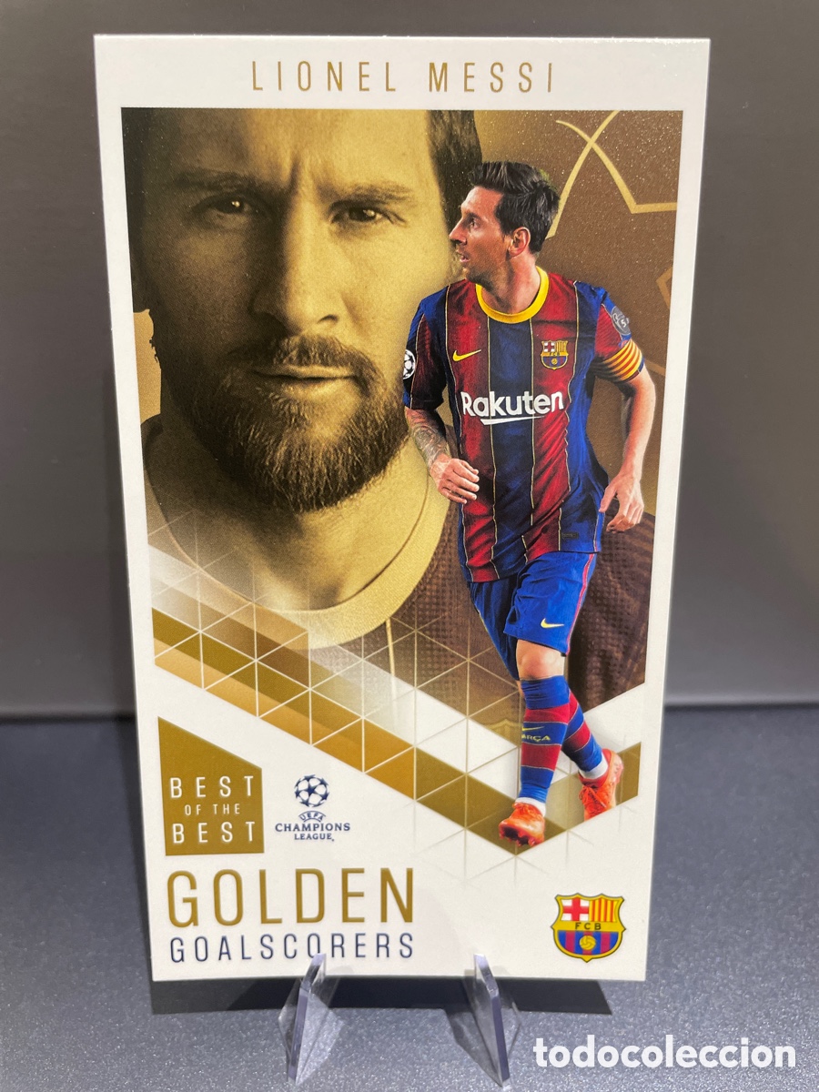 Cromos de F&uacute;tbol: Leo Messi 86 Golden Goalscorers Best of the Best UCL 2020-21 Topps FC Barcelona
