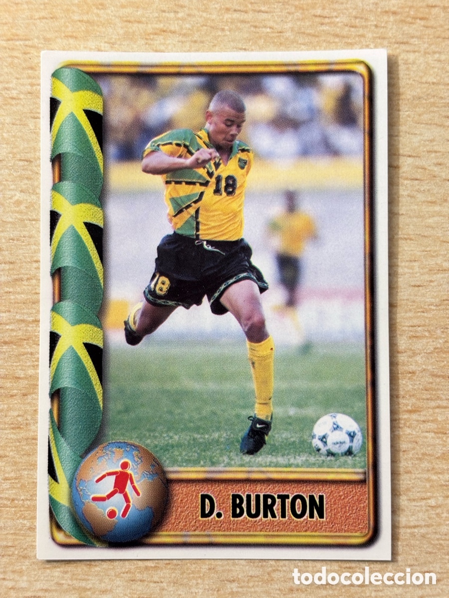 Fu&szlig;ball-Sticker: # 340 Burton Jamaica Mundial Francia 98 Ediciones Estadio
