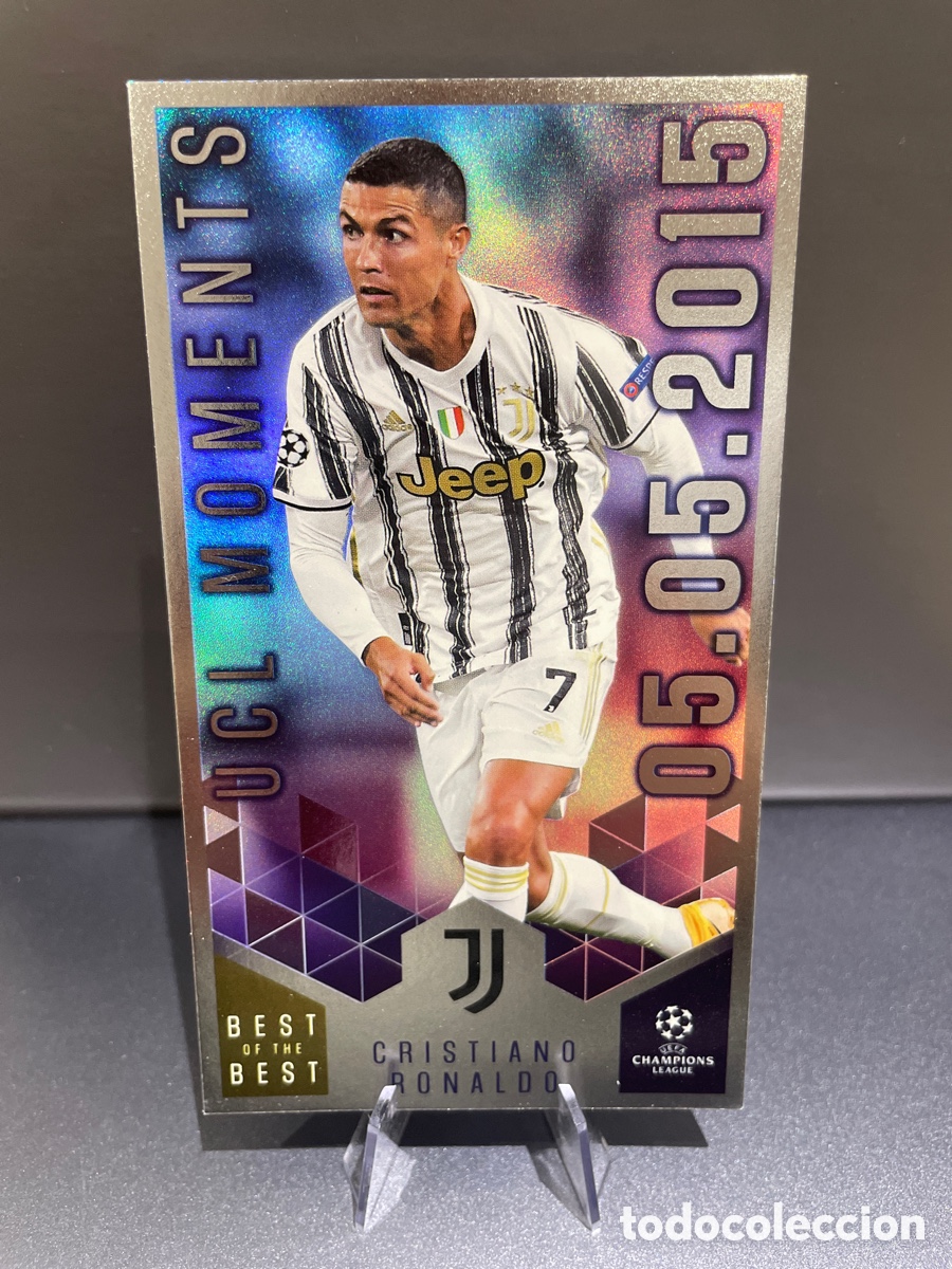 Cromos de F&uacute;tbol: Cristiano Ronaldo 159 UCL Moments Best of the Best UCL 2020-21 Topps Juventus