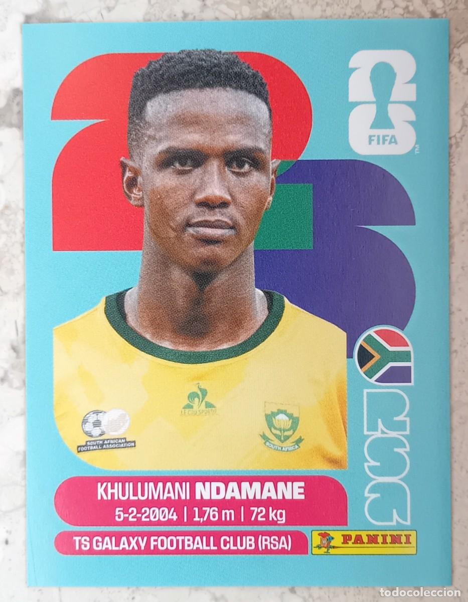 Cromos de F&uacute;tbol: Figurina Panini 2026 Cromo World Cup Usa Mundial 2026 Khulumani Ndamane South Africa n RSA 7