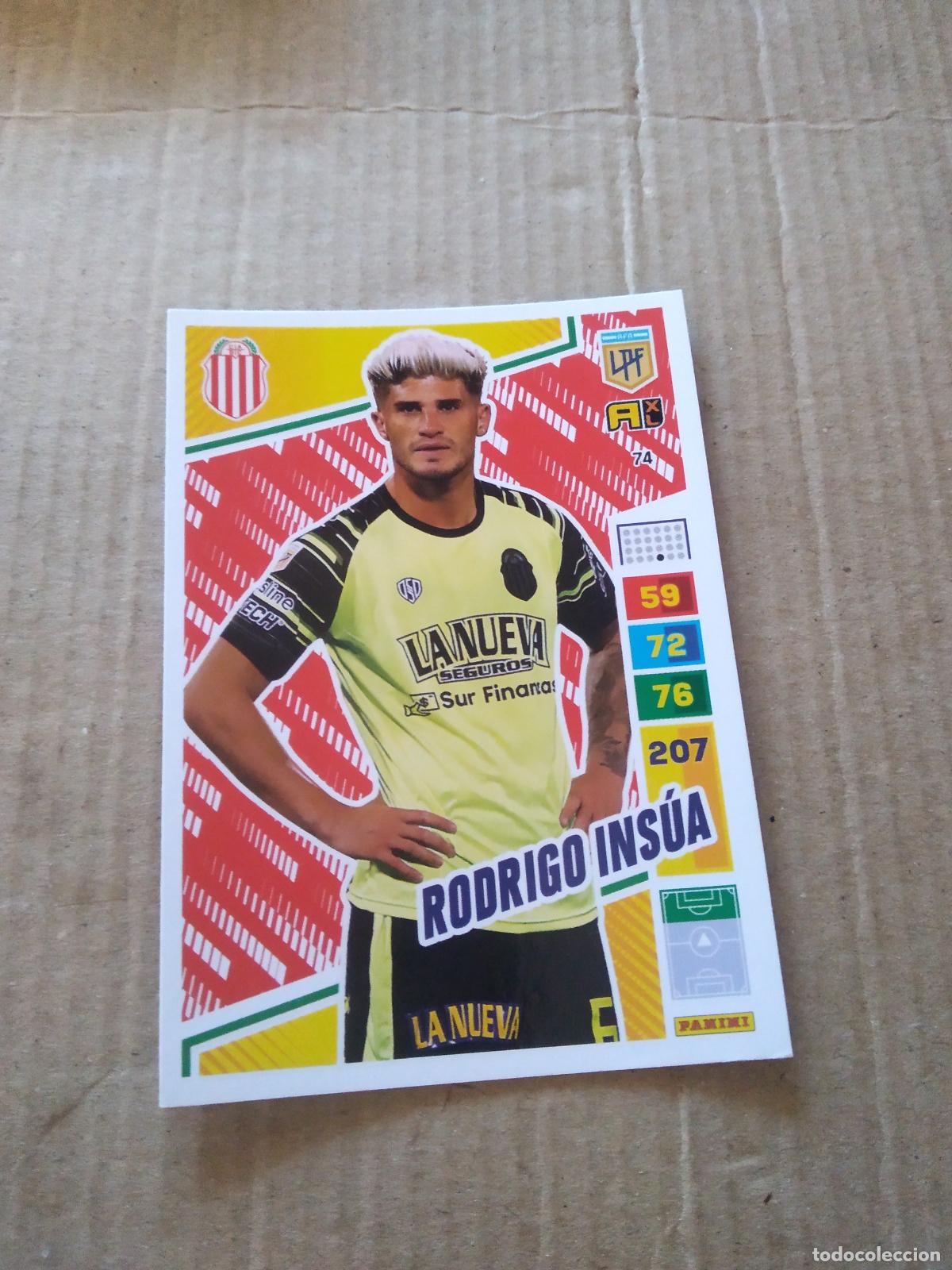 Cromos de F&uacute;tbol: 74 RODRIGO INSUA BARRACAS CENTRAL CROMO FUTBOL PANINI ARGENTINO 2023 LIGA ARGENTINA ADRENALYN