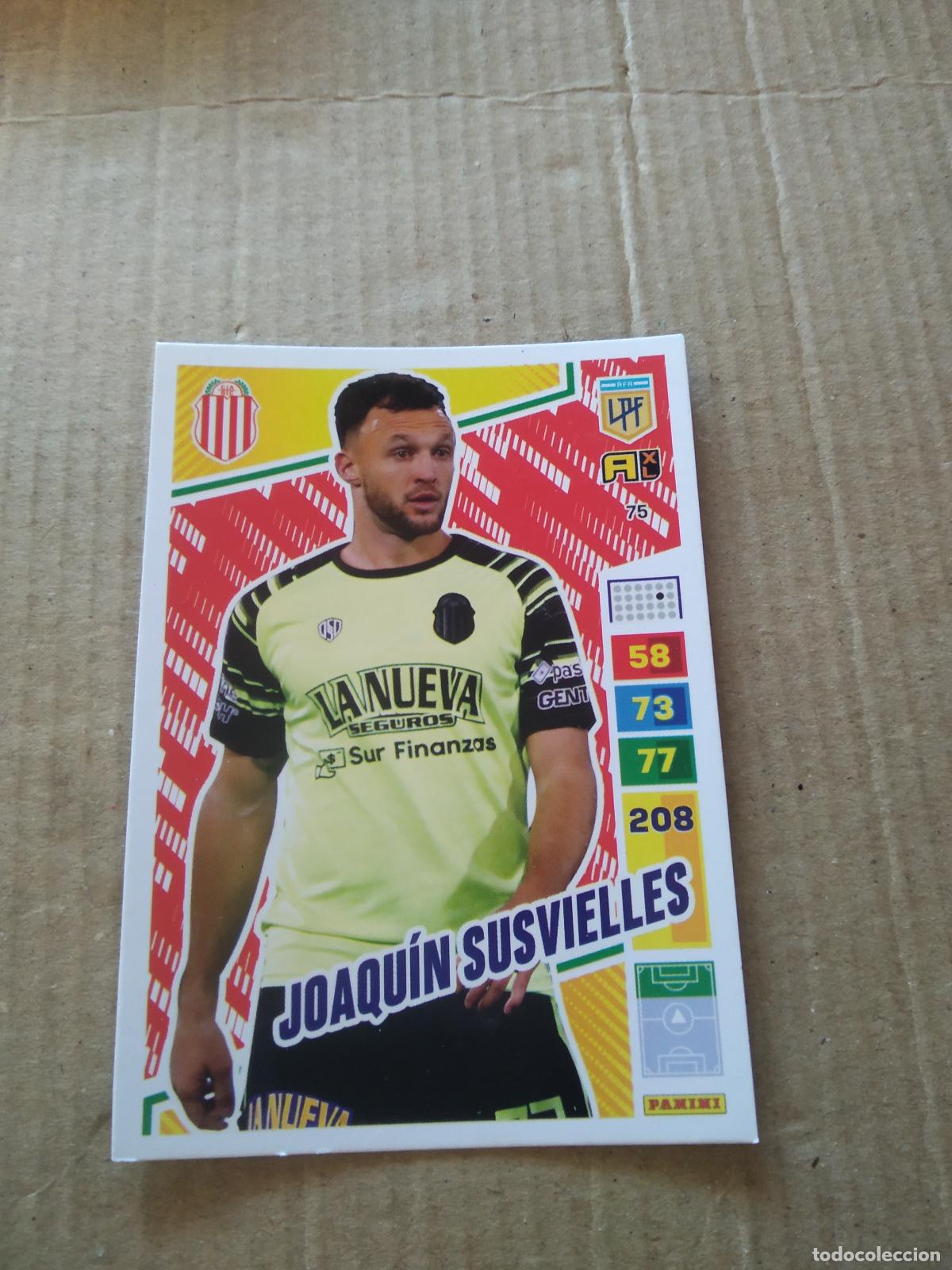 Cromos de F&uacute;tbol: 75 JOAQUIN SUSVIELLES BARRACAS CENTRAL CROMO FUTBOL PANINI ARGENTINO 2023 LIGA ARGENTINA ADRENALYN