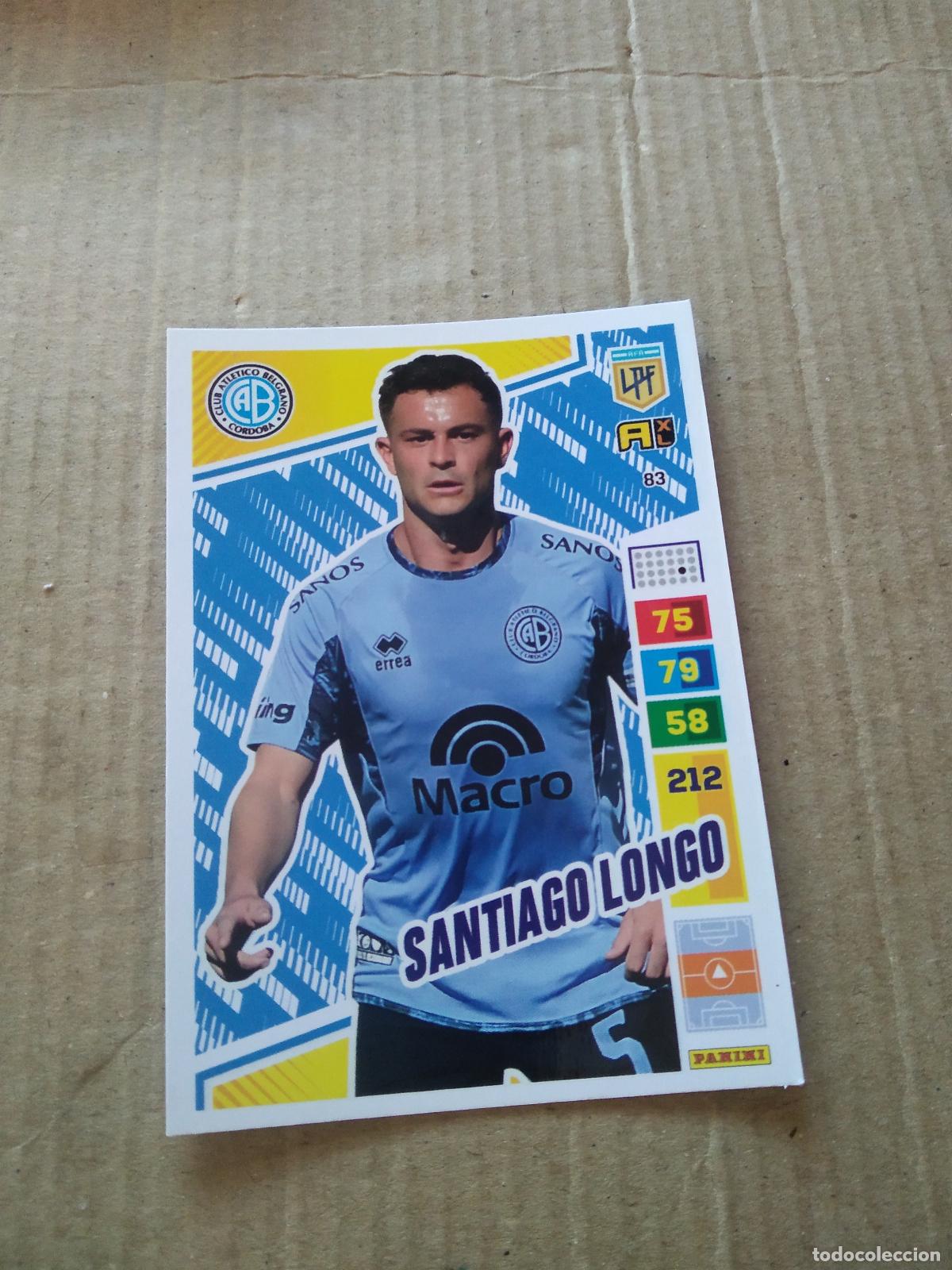 Cromos de F&uacute;tbol: 83 SANTIAGO LONGO BELGRANO CROMO FUTBOL PANINI ARGENTINO 2023 LIGA ARGENTINA ADRENALYN