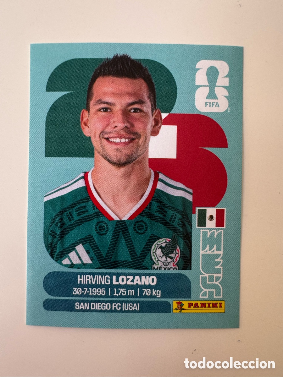 Cromos de F&uacute;tbol: M&eacute;xico MEX MUNDIAL FIFA WORLD CUP 2026 STICKER PANINI MEX15 &ndash; Hirving Lozano N&ordm; 15