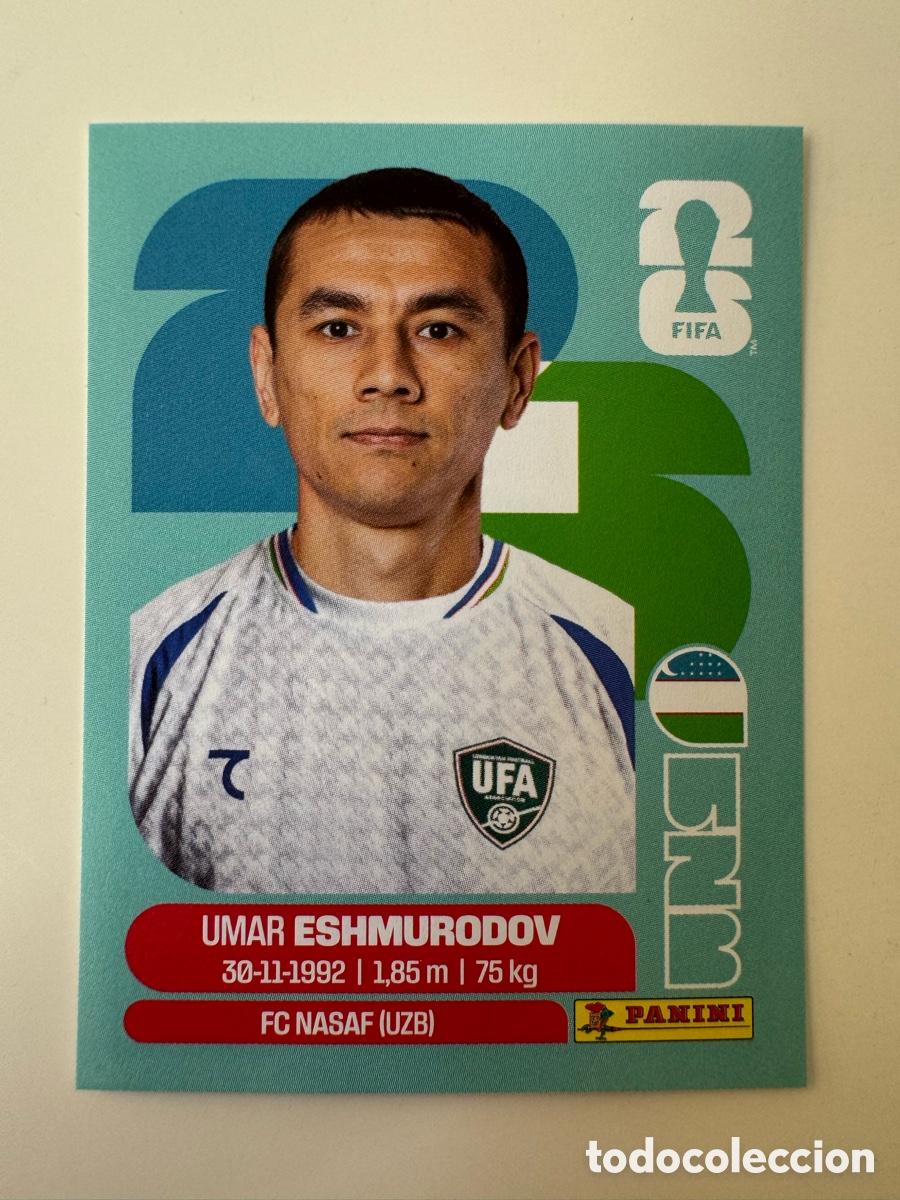 Cromos de F&uacute;tbol: Uzbekist&aacute;n UZB MUNDIAL FIFA WORLD CUP 2026 STICKER PANINI UZB5 &ndash; Umar Eshmurodov N&ordm; 5