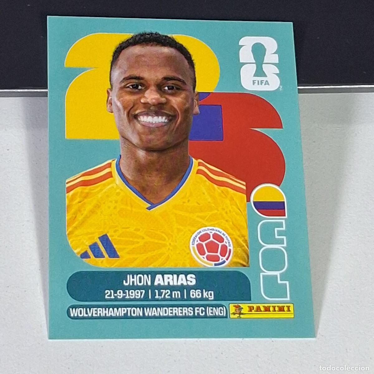 Cromos de F&uacute;tbol: B3 COL17 JHON ARIAS 17 COLOMBIA COL MUNDIAL FIFA WORLD CUP 2026 STICKER PANINI