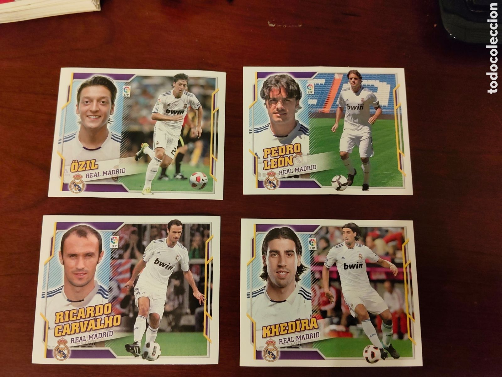 Cromos de F&uacute;tbol: Lote 4 fichajes del Real Madrid Liga 2010-11 ediciones ESTE rookie Ozil khedira Pedro Le&oacute;n Carvalho