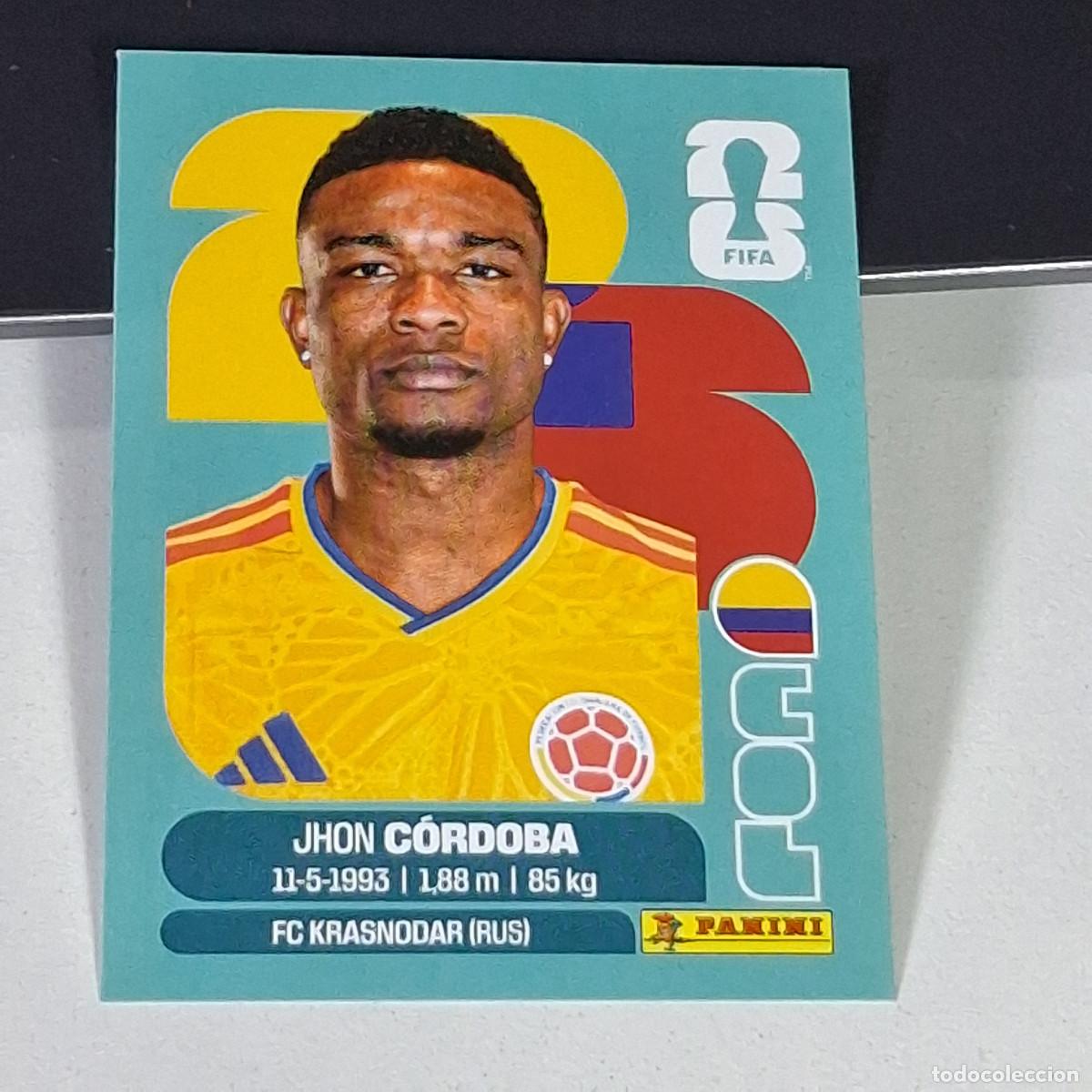 Cromos de F&uacute;tbol: B3 COL18 JHON C&Oacute;RDOBA 18 COLOMBIA COL MUNDIAL FIFA WORLD CUP 2026 STICKER PANINI