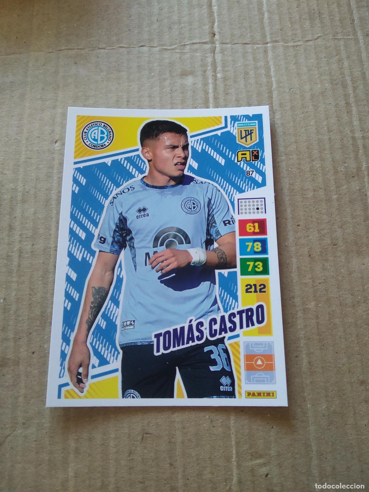 Cromos de F&uacute;tbol: 87 TOMAS CASTRO BELGRANO CROMO FUTBOL PANINI ARGENTINO 2023 LIGA ARGENTINA ADRENALYN