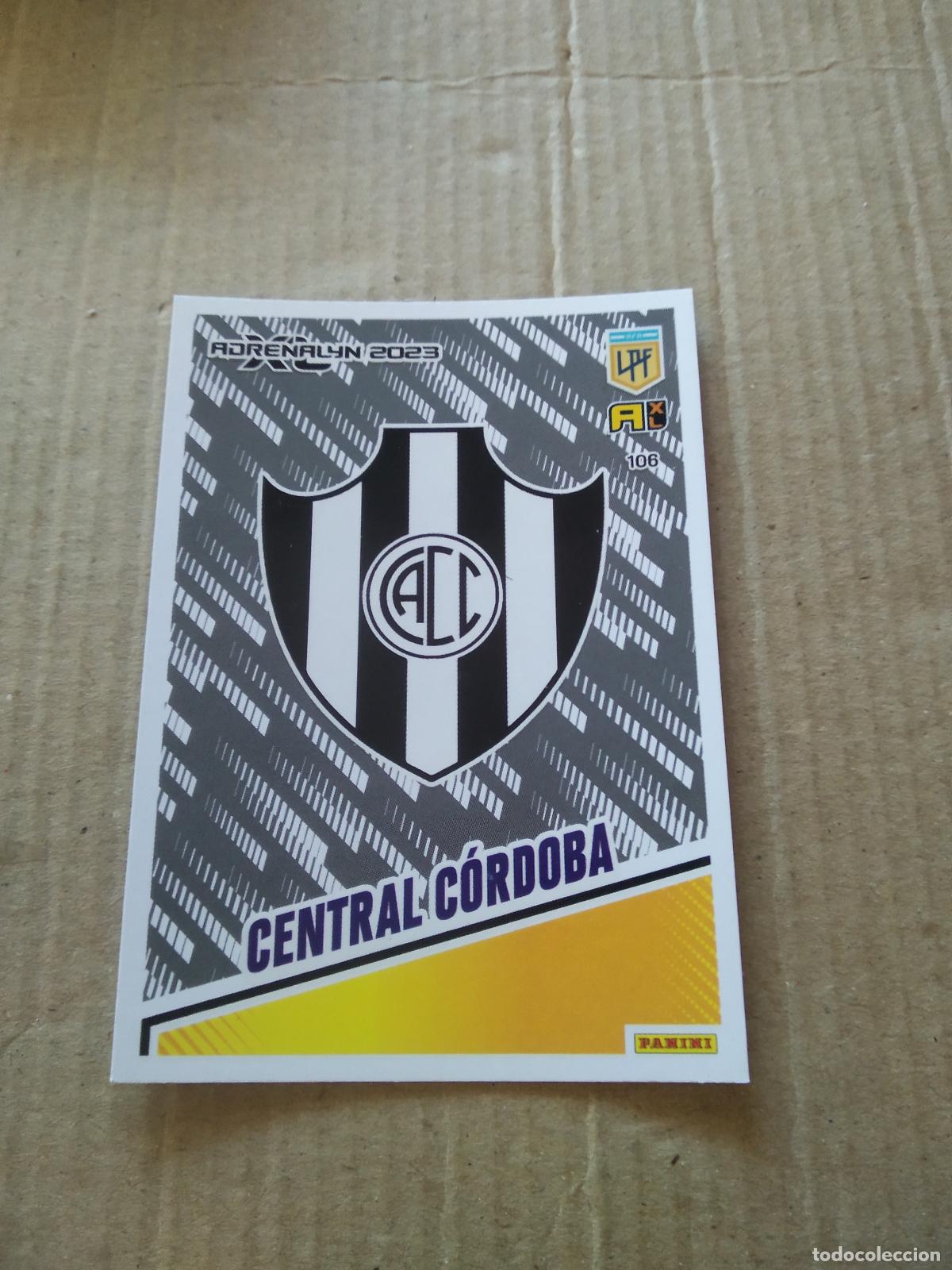 Cromos de F&uacute;tbol: 106 CENTRAL CORDOBA ESCUDO CROMO FUTBOL PANINI ARGENTINO 2023 LIGA ARGENTINA ADRENALYN