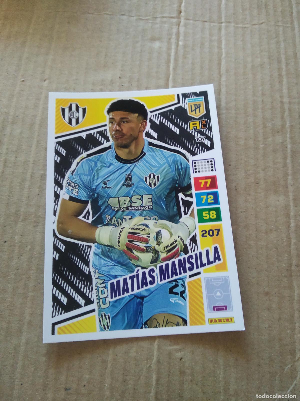 Cromos de F&uacute;tbol: 107 MATIAS MANSILLA CENTRAL CORDOBA CROMO FUTBOL PANINI ARGENTINO 2023 LIGA ARGENTINA ADRENALYN