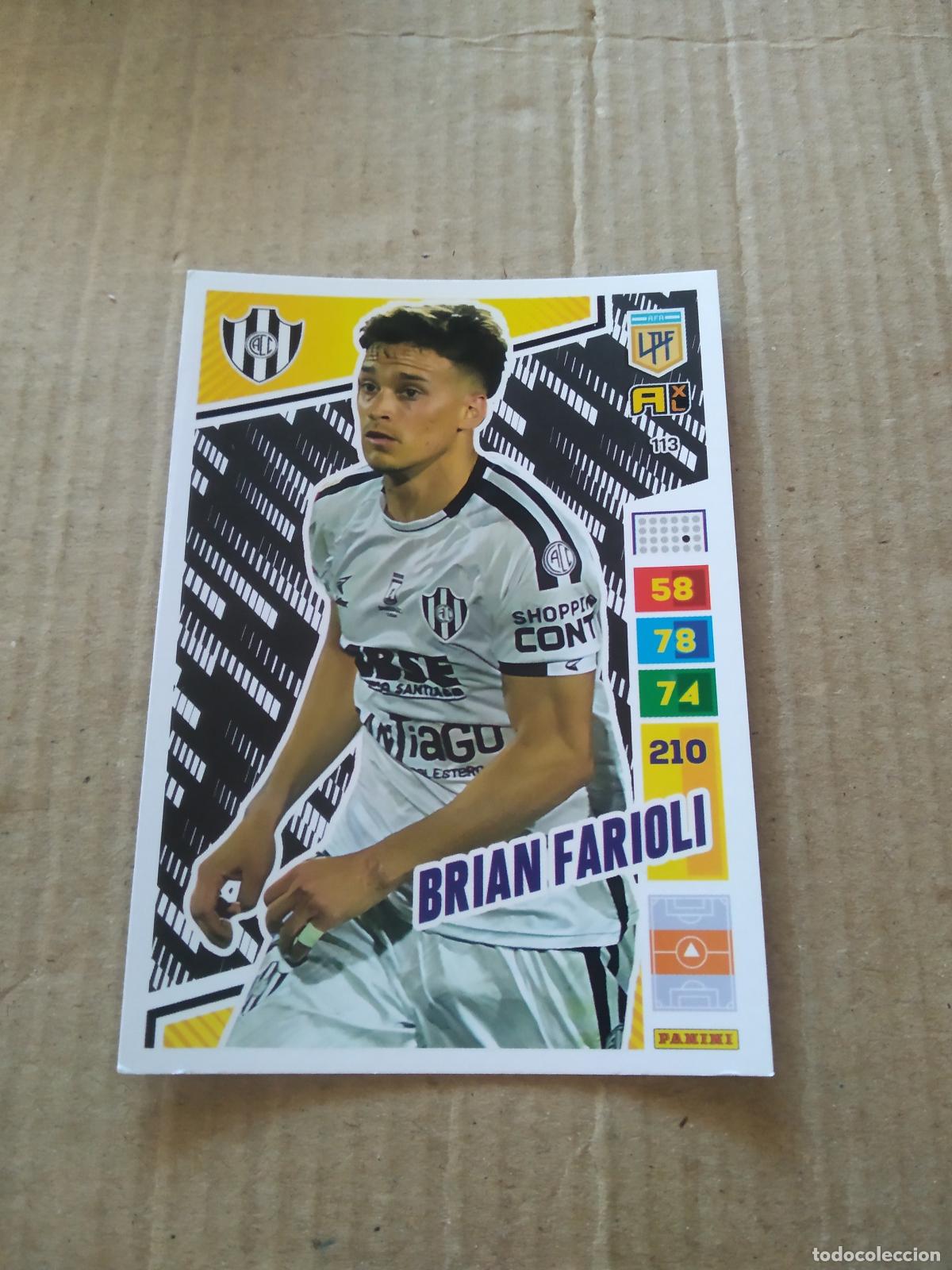 Cromos de F&uacute;tbol: 113 BRIAN FARIOLI CENTRAL CORDOBA CROMO FUTBOL PANINI ARGENTINO 2023 LIGA ARGENTINA ADRENALYN