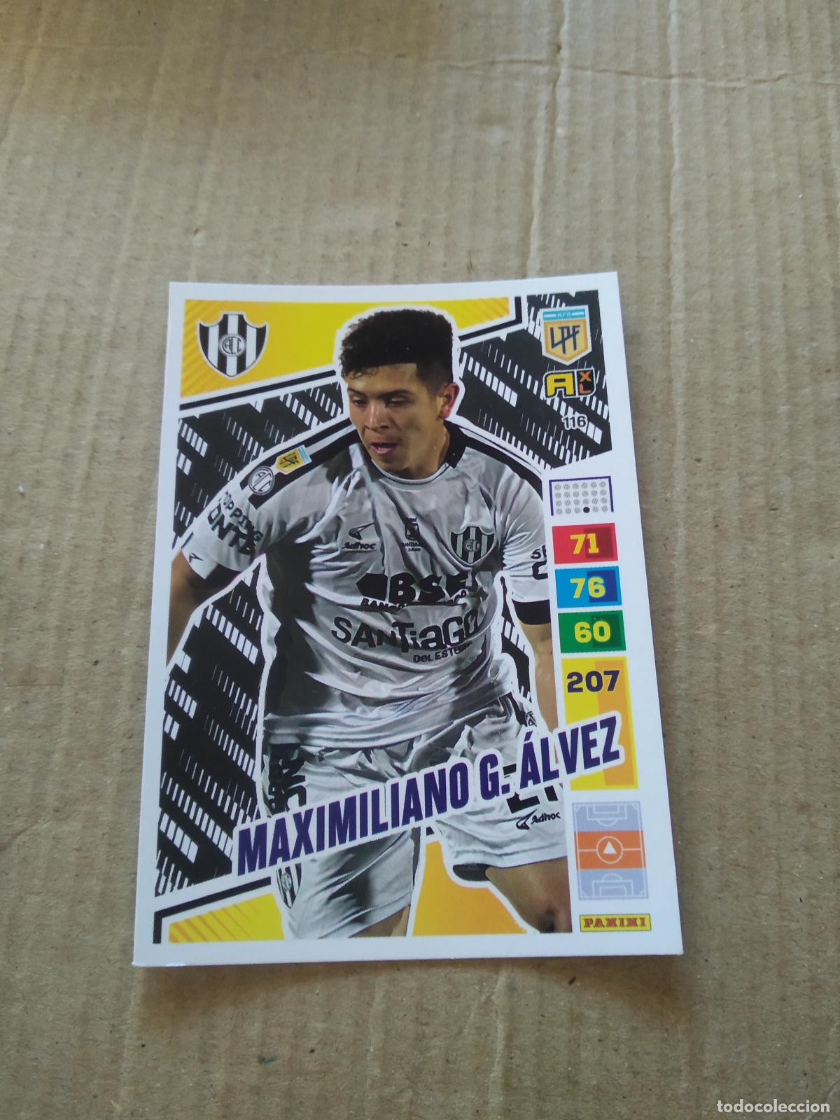 Cromos de F&uacute;tbol: 116 MAXIMILIANO G. ALVEZ CENTRAL CORDOBA CROMO FUTBOL PANINI ARGENTINO 2023 LIGA ARGENTINA ADRENALYN