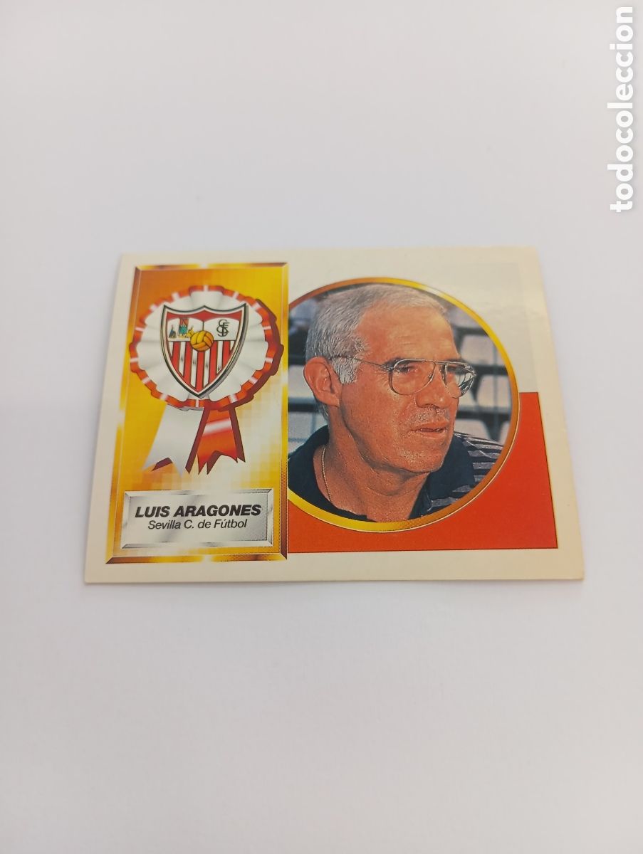 Cromos de F&uacute;tbol: ENTRENADOR LUIS ARAGONES Sevilla Liga Este 1994 1995 NUEVO SIN PEGAR PANINI 94 95