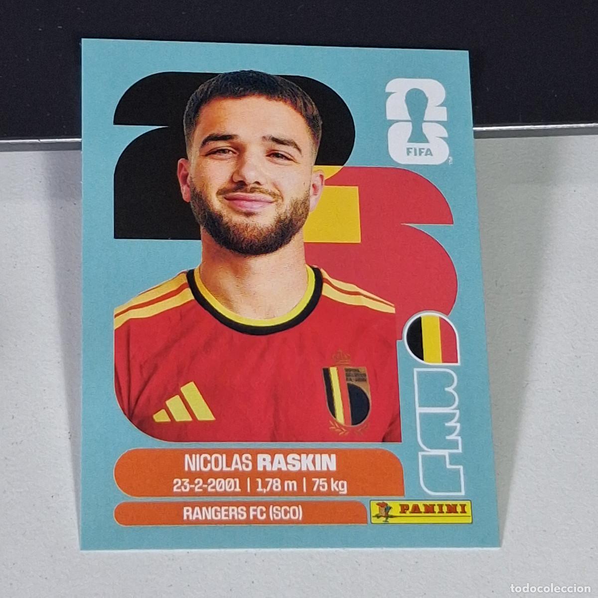 Cromos de F&uacute;tbol: B3 BEL11 NICOLAS RASKIN 11 B&Eacute;LGICA BELGIUM BEL MUNDIAL FIFA WORLD CUP 2026 STICKER PANINI