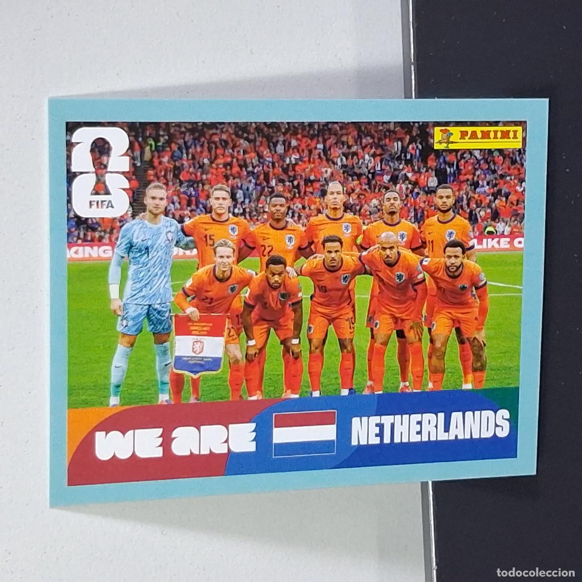 Cromos de F&uacute;tbol: B3 NED13 TEAM PHOTO EQUIPO 13 PA&Iacute;SES BAJOS HOLANDA NED MUNDIAL FIFA WORLD CUP 2026 STICKER PANINI
