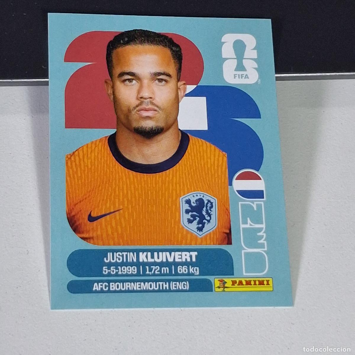 Cromos de F&uacute;tbol: B3 NED16 JUSTIN KLUIVERT 16 PA&Iacute;SES BAJOS HOLANDA NED MUNDIAL FIFA WORLD CUP 2026 STICKER PANINI