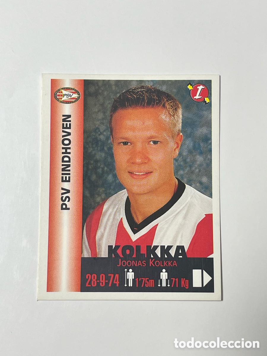 Cromos de F&uacute;tbol: Jonas Kolkka PSV Eindhoven Panini Equipos de Europa 1999 #283