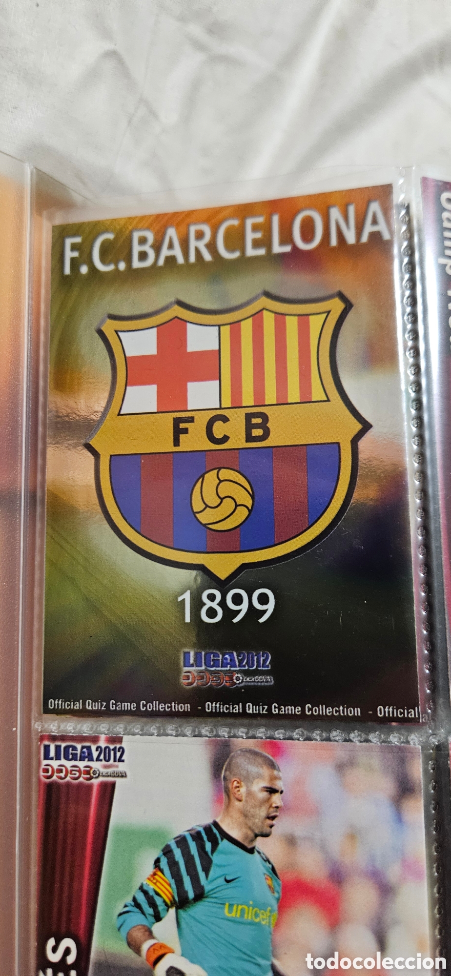 Cromos de F&uacute;tbol: 1 escudo mundicromo Barcelona quiz 2011 2012 11 12 trading card