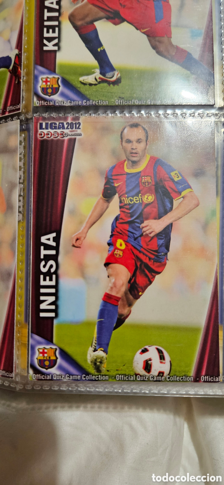 Cromos de F&uacute;tbol: 17 iniesta mundicromo Barcelona quiz 2011 2012 11 12 trading card