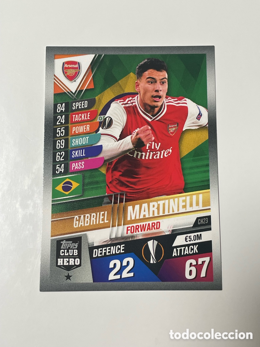 Cromos de F&uacute;tbol: Gabriel Martinelli Arsenal Topps Match Attax #CH23