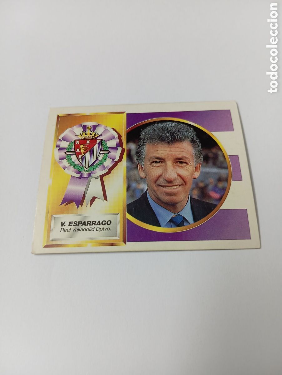 Cromos de F&uacute;tbol: ENTRENADOR V&Iacute;CTOR ESP&Aacute;RRAGO Valladolid Liga Este 1994 1995 NUEVO SIN PEGAR PANINI 94 95