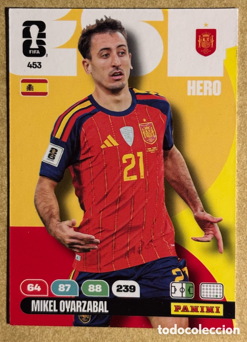 Cromos de F&uacute;tbol: MIKEL OYARZABAL (ESPA&Ntilde;A). CARTA HERO PANINI ADRENALYN XL FIFA WORLD CUP 2026. #453.