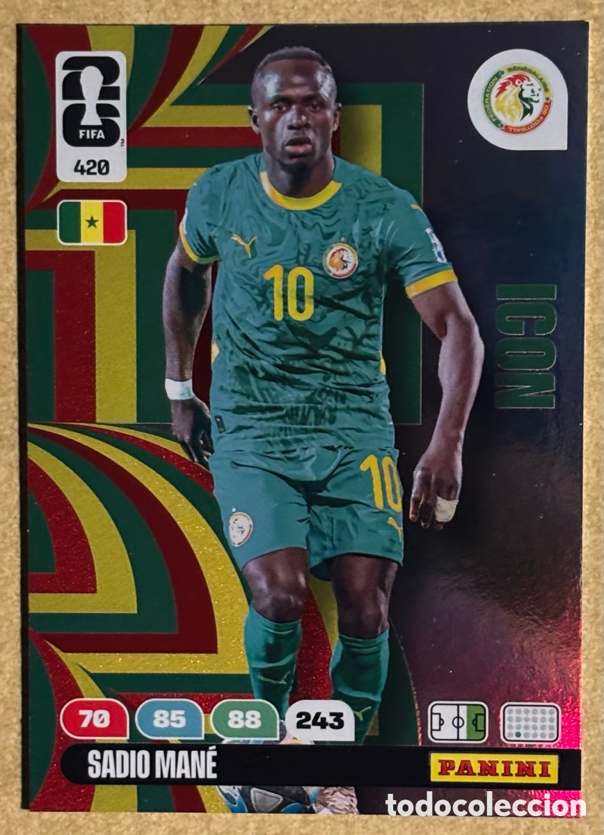 Cromos de F&uacute;tbol: SADIO MAN&Eacute; (SENEGAL). CARTA ICON PANINI ADRENALYN XL FIFA WORLD CUP 2026. #429.