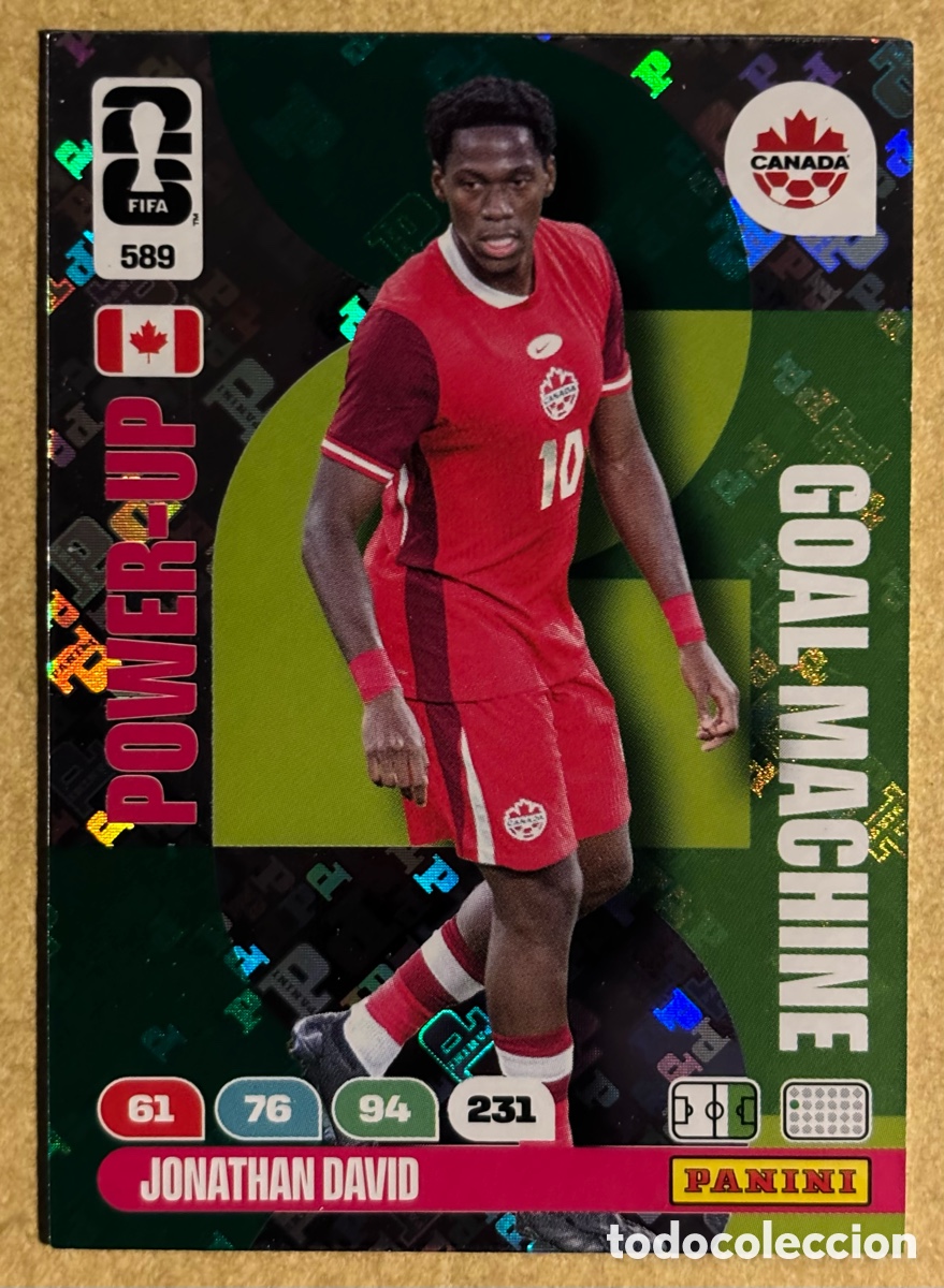 Cromos de F&uacute;tbol: JONATHAN DAVID (CANADA). CARTA POWER-UP GOAL MACHINE PANINI ADRENALYN XL FIFA WORLD CUP 2026. #589