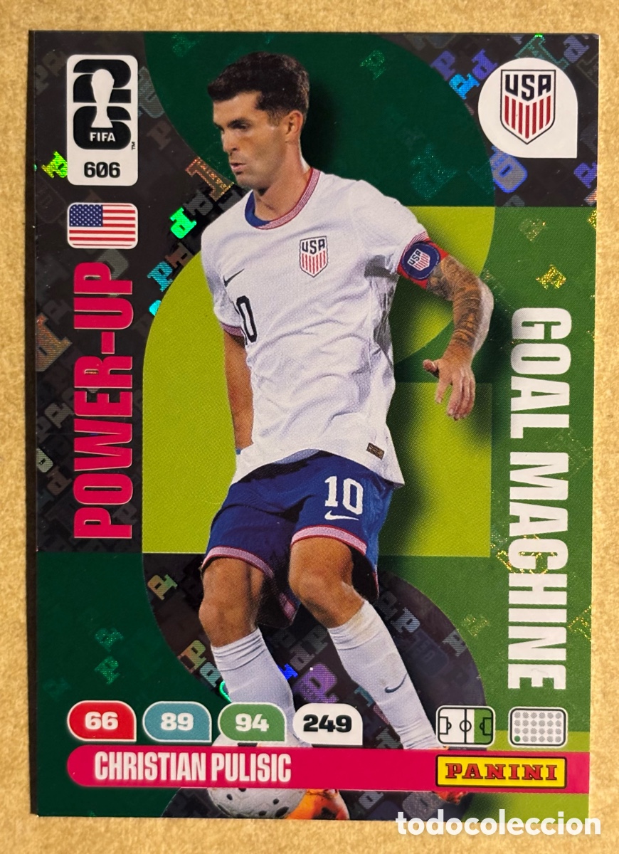 Cromos de F&uacute;tbol: CHRISTIAN PULISIC (USA). CARTA POWER-UP GOAL MACHINE PANINI ADRENALYN XL FIFA WORLD CUP 2026. #606
