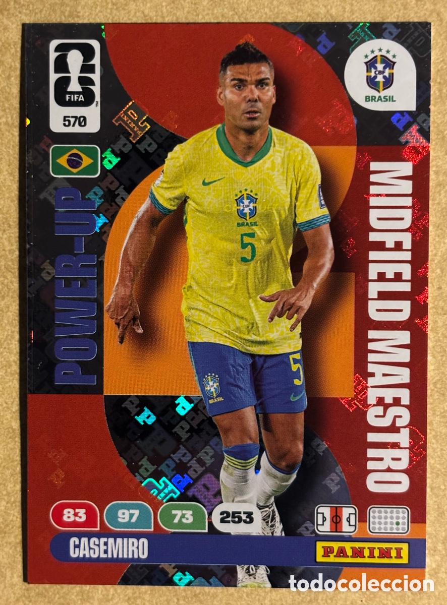 Cromos de F&uacute;tbol: CASEMIRO (BRASIL). CARTA POWER-UP MIDFIELD MACHINE PANINI ADRENALYN XL FIFA WORLD 2026. #570