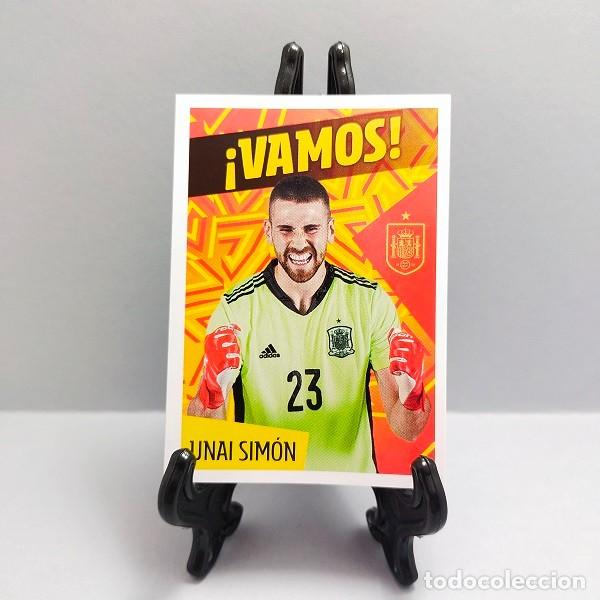 Cromos de F&uacute;tbol: 7 UNAI SIM&Oacute;N LOS &Iacute;DOLOS DE LA ROJA - CRACKS MUNDIALES CROMO ADHESIVO CARREFOUR PANINI 2022 &iexcl;VAMOS!