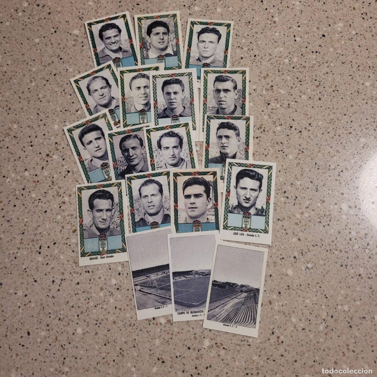 Cromos de F&uacute;tbol: REAL OVEDO EQUIPO COMPLETO FUTBOL 54 RUIZ ROMERO 1953-54. LEER COMENTARIOS